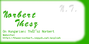 norbert thesz business card